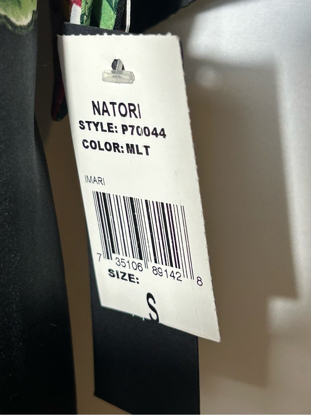 Natori Black Maxi Dress with Yellow, Red & Green Floral Print - Picture 5 of 8